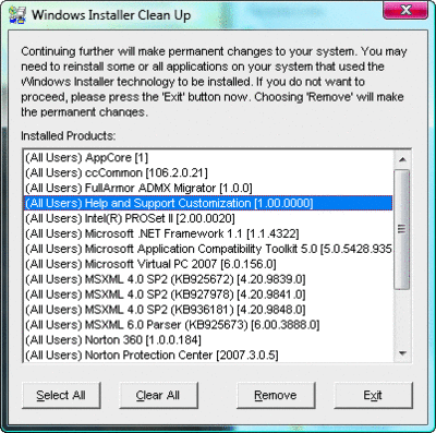 Windows Installer CleanUp Utility, windows clean up, windows cleanup, windows installer, windows,