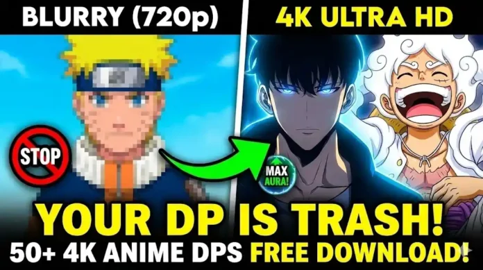 4K Anime DP of Sung Jin-Woo from Solo Leveling with glowing blue eyes for WhatsApp.