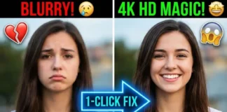 5 Best Free AI Image Upscalers 2026: Convert Old & Blurry Photos to 4K HD Before and after comparison of a blurry childhood photo converted to 4K HD using a free AI upscaler tool.