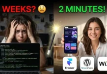 Build Professional Websites with these 11 Free AI Tools Comparison of editing interface between Framer AI and 10Web WordPress Builder.