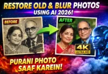 How to Restore Old & Blur Photos to 4K HD using AI in 2026 (Purani Photo Saaf Karein) how to restore old photos ai before and after result