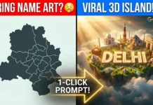Viral 3D Floating Island & City Name Art (Copy Paste) A highly detailed 3D floating island in the sky with a city landscape and a custom name carved into the terrain, generated using Gadget Gyani AI Prompts.