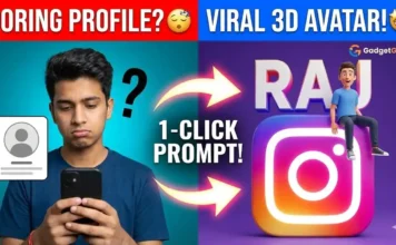 Viral 3D Social Media Profile Name Art AI Prompts | Gadget Gyani A 3D illustration of a boy sitting on a glowing Instagram logo with his name generated in the background using Bing Image Creator AI