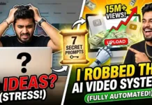 7 AI Prompts for YouTube Automation: Zero to Viral Video System A dashboard showing the 7 AI prompts for YouTube automation using Google NotebookLM to generate viral scripts