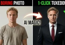 Change Clothes in Real Photo | Gadget Gyani AI Prompts: (Photorealistic) A real photo of a man before and after using an AI clothes changer to wear a billionaire suit, preserving the original face.