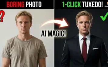 Change Clothes in Real Photo | Gadget Gyani AI Prompts: (Photorealistic) A real photo of a man before and after using an AI clothes changer to wear a billionaire suit, preserving the original face.
