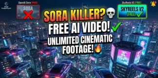 Free VEO 3, Higgsfield Alternative AI Video Generator: How to Use SkyReels V2 | Gadget Gyani AI Tools A cinematic AI-generated video showing the power of SkyReels V2, the best free Sora alternative and open source AI video generator.