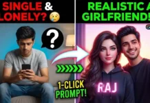 Gadget Gyani AI Prompts: Viral Realistic AI Girlfriend / Boyfriend Prompts (Copy Paste) A hyper-realistic 8k selfie of an Indian boy and his beautiful AI girlfriend, generated using Gadget Gyani AI Prompts on Bing Image Creator.