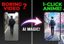 Convert Normal Video to Anime (1-Click Viral Hack) | Gadget Gyani AI Video Editing: A split screen showing a normal video of a creator transforming into a Japanese anime character using Gadget Gyani AI video editing tools.