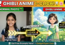 Studio Ghibli AI Photo Generator: Convert Your Photo to Anime Free | Gadget Gyani Free Studio Ghibli AI photo generator converting a real photo into magical anime style.
