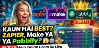 Make.com vs Zapier vs Pabbly Connect: 2026 Me Indian Users Ke Liye Best Kaun? make vs zapier vs pabbly